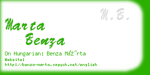 marta benza business card